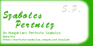 szabolcs pertnitz business card